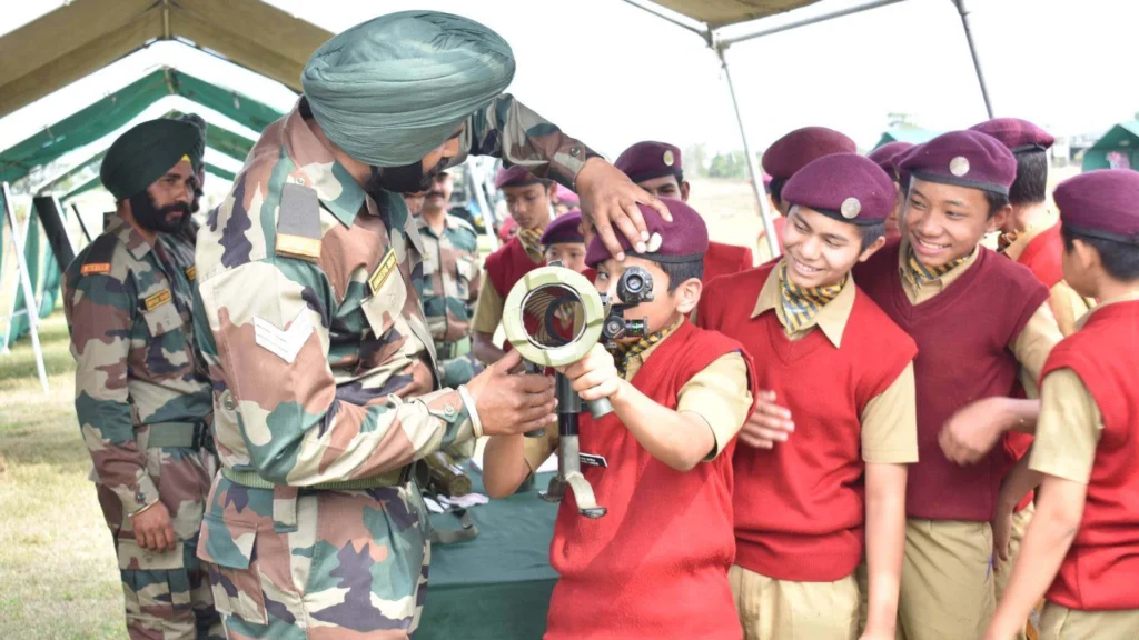 New Sainik School Cadets training