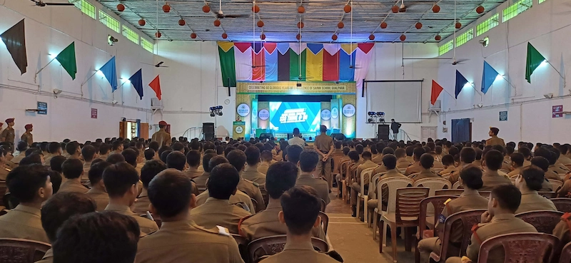 Military School Cadets assembly