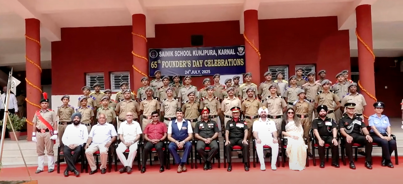 Sainik School Kunjpura Founder's day Prefects